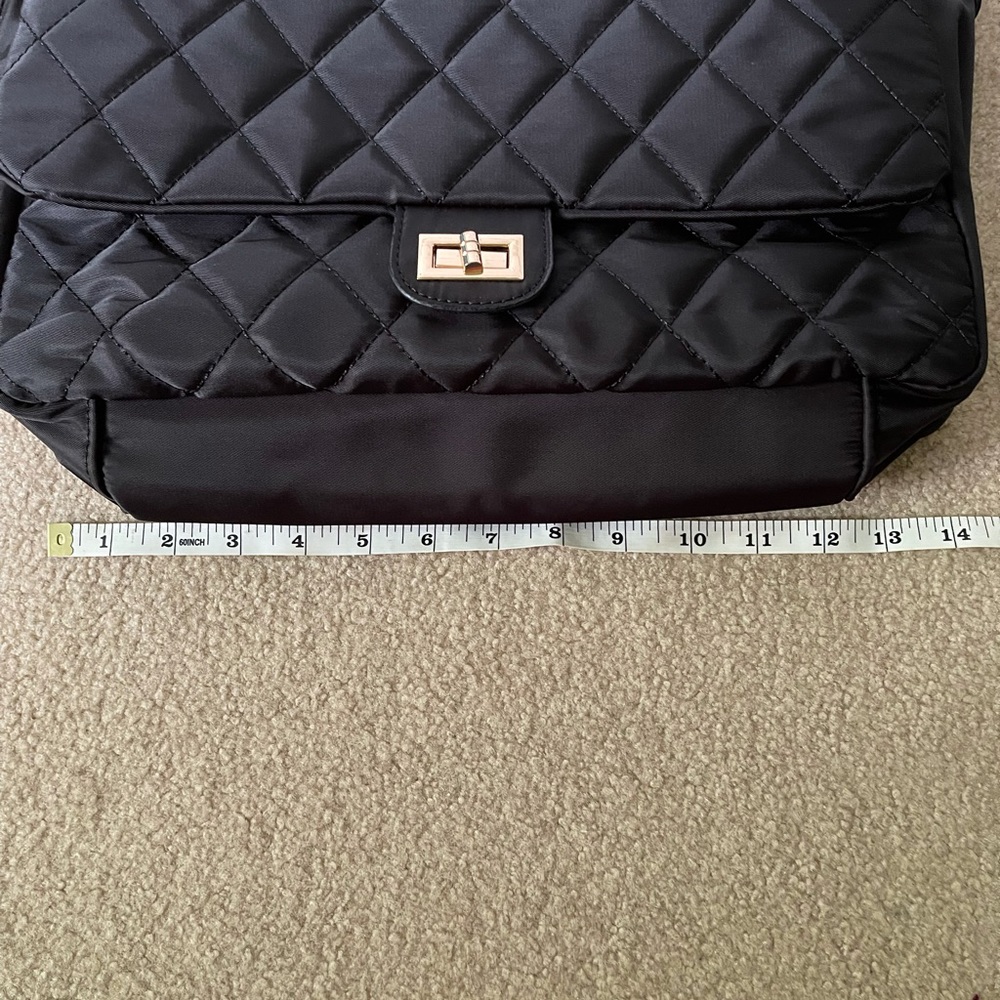 Fame Accessories Quilted Rectangular Handbag - image 5